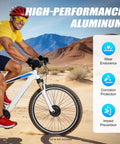 Man riding bike with 36V 350W Electric Bike Conversion Kit For 26 Inch Front Wheel Hub Motor Set With LCD display in desert