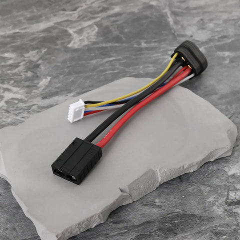 Five Pin RC Model Connection Cable with 14AWG Wire, 15.7cm Long, Compatible with Traxxas ID LiPo 4S Adapter on stone slab
