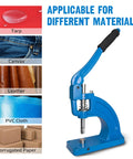 Table Mounted Eyelet And Grommet Machine Kit With Die Set And Hand Press Tool for materials like canvas, leather, tarps