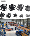 Nylon Flat Washer Set 700 Pcs M2 To M12 Metric White Plastic Gaskets Seal Rings For Electrical Automotive Marine Appliances And DIY Projects With Organized Storage Box Included, assorted sizes
