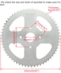 Beefed Up 60 Tooth Sprocket For 420 Chain With 90 Links Replacement For Coleman Mini Bike CT200U BT200X CT200U EX Baja Warrior