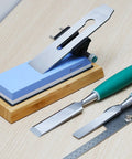 Honing Guide For Chisels And Planes With Precise Angle Control And Sharp Edge Every Time A Durable Sharpening Jig Visible On Table