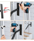 Installation steps for Sturdy Outdoor Stair Handrail Built Tough For One To Two Steps Delivering Slip Resistant Grip.