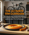 Puncture-Proof Bike Tire Inserts Run-Flat Tubeless Foam Liner For 25-32c Road Bikes on workbench in workshop