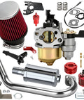 Predator 212 Stage 2 Carburetor Kit With Exhaust For 212cc 196cc 224cc Engines including air filter, carb, exhaust, and parts