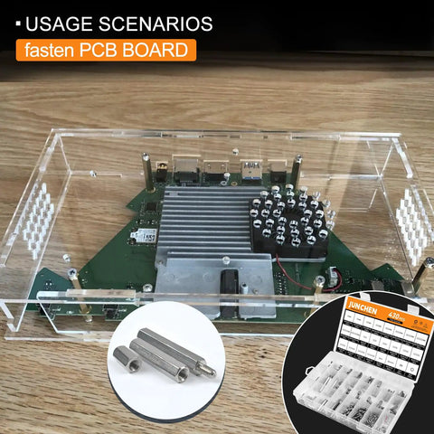 Ultimate Hex Spacers And Standoffs Hardware Kit With 430 Pcs Stainless Steel M3 Metric Bolts Nuts Washers for PCB boards