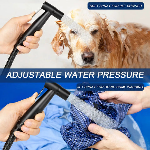 High Pressure Handheld Bidet Sprayer Kit For Toilet With Soft And Jet Modes used for pet washing and cloth cleaning