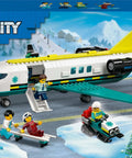 Sky Rescue Air Ambulance Building Blocks Toy Set Ages 6 7 8 9 Totally Educational Airplane Airport Scene With Pilot Doctor Paramedic Skier Mini Figures And Snow Scooter Birthday Gift For Boys And Girls box art