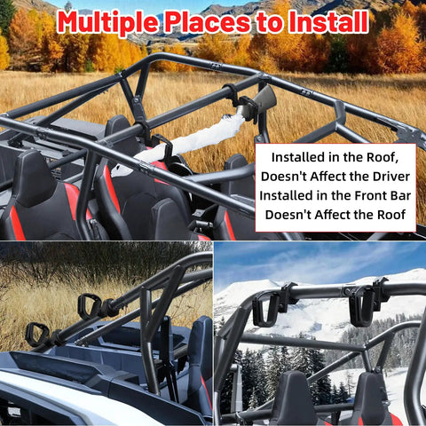 UTV Gun Holder Roll Bar Rack Fits One Inch One And A Half Inch One And Three Quarter Inch And Two Inch Roll Bars installed on UTV