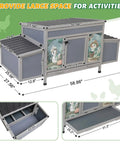 Diagram of Wooden Chicken Coop With Nesting Boxes And Roosting Bars 59 Inches Large Outdoor Poultry Hutch For Backyard Weatherproof Hen House With Easy Clean Tray Ventilated Cage For Ducks And Rabbits Gray.