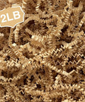 2Lb Crinkle Cut Paper Shred Filler For Gift Baskets And Packaging, Kraft color paper shred close-up