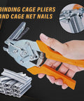 Hog Ring Pliers Kit Type M With 3000 M Clips For Fencing And Animal Cages Easy One Hand Operation Quick Nail And Clip Tool