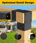 Beefy 8 Pack 4x4 Post Bracket Kit For Pergolas And Outdoor Builds 3 Way Right Angle Corner Brackets Heavy Duty Steel installed