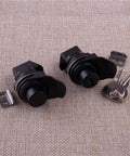 Push Button Latch Lock Kit With Key For Marine Storage Box Doors, Spring Pop Button Action, No Fuss Install, 1 Pack image