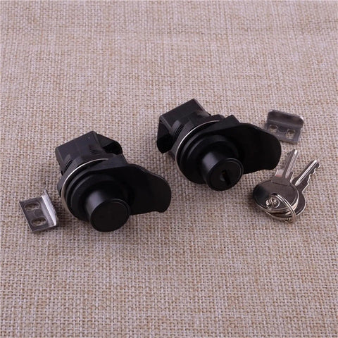 Push Button Latch Lock Kit With Key For Marine Storage Box Doors, Spring Pop Button Action, No Fuss Install, 1 Pack image