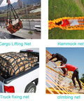 Heavy Duty Cargo Lifting Net With Strong Elastic Nylon Straps To Lock Down Your Gear And Haul Massive Equipment Anywhere Without Breaking A Sweat Daily used for lifting cargo.
