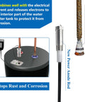Titanium Water Heater Anode Rod With Power Supply For 40 To 89 Gallon Tank Water Heaters, Easy Top Port Install illustration