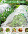67 Piece Garden Netting Kit 10x25 Ft Ultra Fine Pest Barrier Netting With 6 Hoops And 12 Clips for fruit trees and vegetables