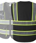 Stay Cool And Look Sharp Working Outdoors With This No Sweat High Reflective Mesh Vest Designed For Heavy Duty Days Featuring Super Light Breathable Fabric That Delivers Maximum Visibility All Day, showcasing front and back views.