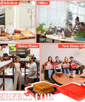 Various uses of Three In One Microwave Toastie Sandwich Maker With Panini Press in kitchens, offices, motor homes, and as gifts