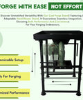 Beginner Friendly Coal Forge Stand With Fire Pot And Hand Blower Blacksmith Forge Starter Kit showcasing setup features