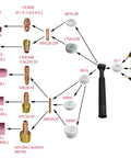 TIG Welding Torch Accessory Kit With Wedge Collets 4CBGS 4C GS Series components diagram, includes collets, nozzles.