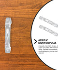 Eight Piece Acrylic Arc Shape Drawer Pulls And Cabinet Handles With Crystal Wardrobe Door Knobs For Furniture And Closet