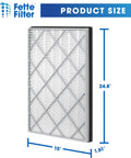 True HEPA Replacement Filter For Shark Air Purifier Six Fan Models HE601 HE602, dimensions shown as 24.8 x 15 x 1.61 inches