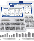 Massive 1305 Piece Metric And SAE Set Screw Kit With Internal Hex Drive Headless Screws, Includes 10 Hex Wrenches And Tweezers