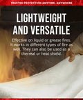 Emergency Fire Blanket 2-Pack For Home And Outdoor Safety No Mess Quick Deploy Grab-And-Go Fire Suppression For Small Fires