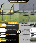 Adjustable Volleyball Net System For Backyard Practice With Freely Height-Adjustable From 6.5 To 8 Feet, Quick Release Height Lock