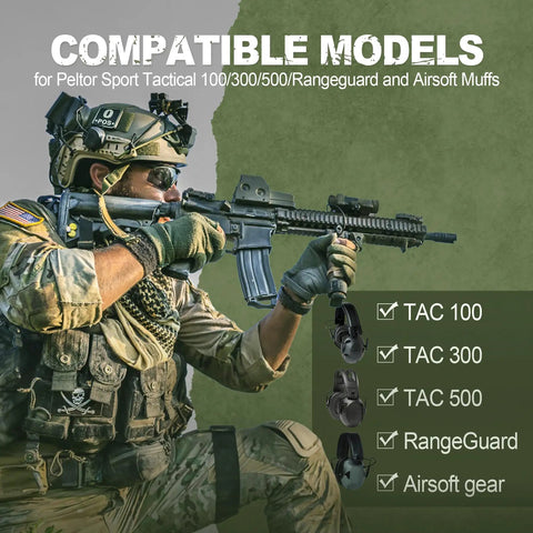 Kickass Drop In Arc Adapter For Peltor Shooting Earmuffs Featuring Dead Smooth 360 Rotation And Locking Tactical Helmet Rail Mount Built For Long Days At The Range In Stealth Black