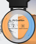 Top view of Total Game Changer Camp Toilet Seat With Ultra Plush Cushion showcasing winter and summer temperature indicators.