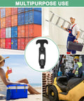 1 Pack T Handle Rubber Flexible Draw Latches 3.9 Inch Hasps With Screws For Toolbox Golf Cart Vehicle Hood Cooler Engine Compartment