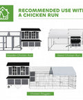 Mobile 43 Inch Chicken Coop With Wheels For Easy Relocation shown with wooden and metal chicken runs and playpen options