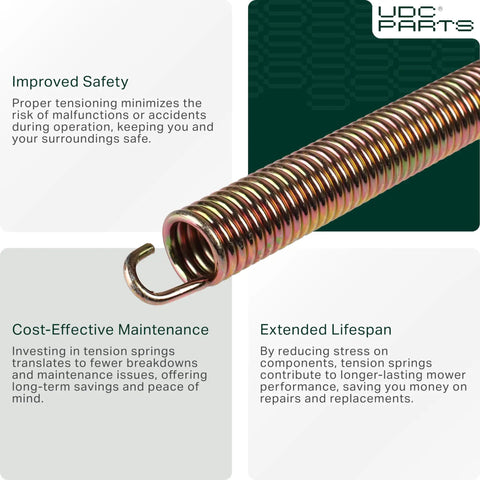2 Pack Tension Spring Replacement For Cub Cadet And MTD Lawn Tractors, Heavy Duty 7.75 Inch Length, 0.91 Inch Coil Diameter, 5.69 Inch Coil Length, Replaces OEM 732-0459C And 732-0459B, Fits RZT Series And Yard Machine 136E470F000, steel spring