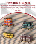 12 Inch Black Slatwall Shelf Brackets Set Of 18 Heavy Duty Metal Slatwall Hooks And Display Hangers holding canned goods
