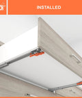 Installed Undermount No Slam Soft Close Drawer Slides 21 Inch For Three Quarter Inch Drawer Panels, 6 Pairs, Concealed Bottom Mount, 75 Lb Capacity, 3D Adjustable, Cold Rolled Steel, Smooth Silent Glide For Kitchen Cabinets Bathrooms And Office Use under drawer