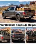 Tough Auto Retractable Ratchet Cargo Straps For Ford F150 Truck Bed Haulin Setup Boss Tie Downs with 1500 Pound Grip on truck