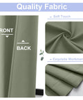 Ava Sage Green Blackout Curtains For Bedroom 2 Panels Set 40 Inch Wide By 63 Inch Long Rod Pocket Or Clip Style fabric quality details