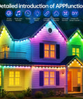 Colorful outdoor string lights for patio and backyard LED waterproof shatterproof bulbs 300 ft total 75 ft each 4 pack on house
