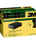Fine Grit Sanding Sponges 6-Pack For Smooth Finishes On Wood, Metal, And Plastic box packaging, 3M fine