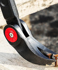 Close-up of the Extendable Indexing Pry Bar To Rip Off Stubborn Tire Beads And Clean Alloy Rims Smooth Heavy Duty CR V Steel Build with knuckle guard.