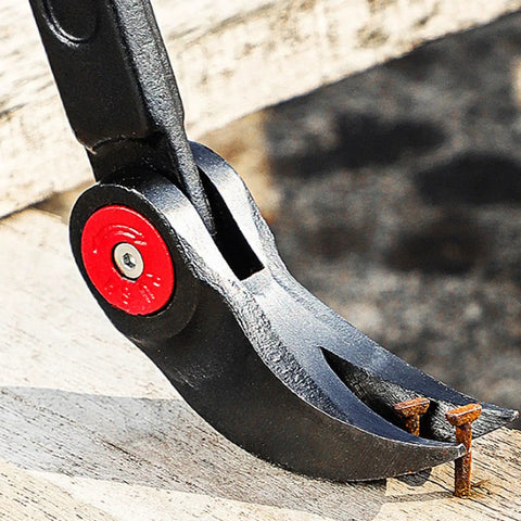 Close-up of the Extendable Indexing Pry Bar To Rip Off Stubborn Tire Beads And Clean Alloy Rims Smooth Heavy Duty CR V Steel Build with knuckle guard.