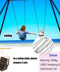Heavy Duty 304 Stainless Steel Chain Rock Solid Rust Resistant Security Link For Dog Restraint Garden Guardrail Or Workshop Tether Built Like A Tank With 35 Kilogram Pull Rating, 5mm swing chain for hammock use.