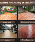 Reusable Concrete Walkway Mold For Paving Pavement Stepping Stone Pavers Large Size DIY Friendly Easy To Use Durable Polypropylene Cement Molds For Patio Lawn Garden Paths pathways in various scenarios like gardens and river causeways.