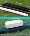 Green Two Pack Flexible Rain Gutter Downspout Extensions No Brainer Easy Install Drain Extenders for Rainwater Drainage