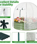 Galvanized Raised Garden Bed With Cover For Outdoors 4x4x1 Ft Metal Planter Box With PE Winter Cover And Mesh Summer Cover
