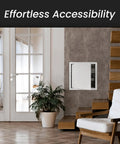 8 x 12 Inch Wall Access Panel For Drywall And Ceiling White ABS Plastic Service Hatch in modern living room setup