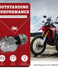 125cc 4 Stroke Engine Kit With Manual Clutch For Honda CRF50 XR50 CRF70 Z50R QR50 Dirt Pit Bike shown with motorcycle